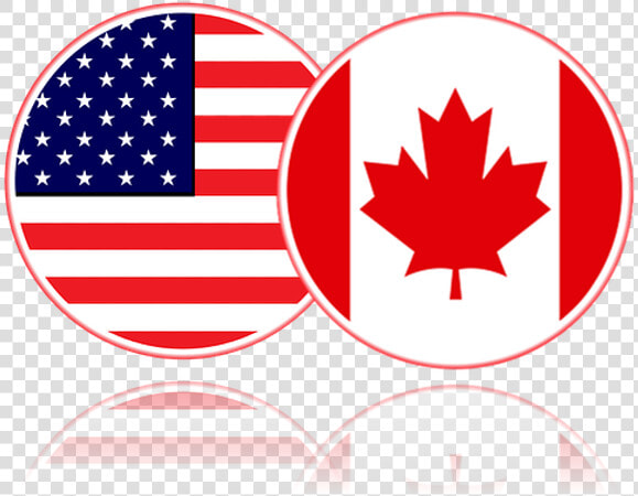 Us And Canada Flag Buttons   Usa And Canada Flag Icon  HD Png DownloadTransparent PNG