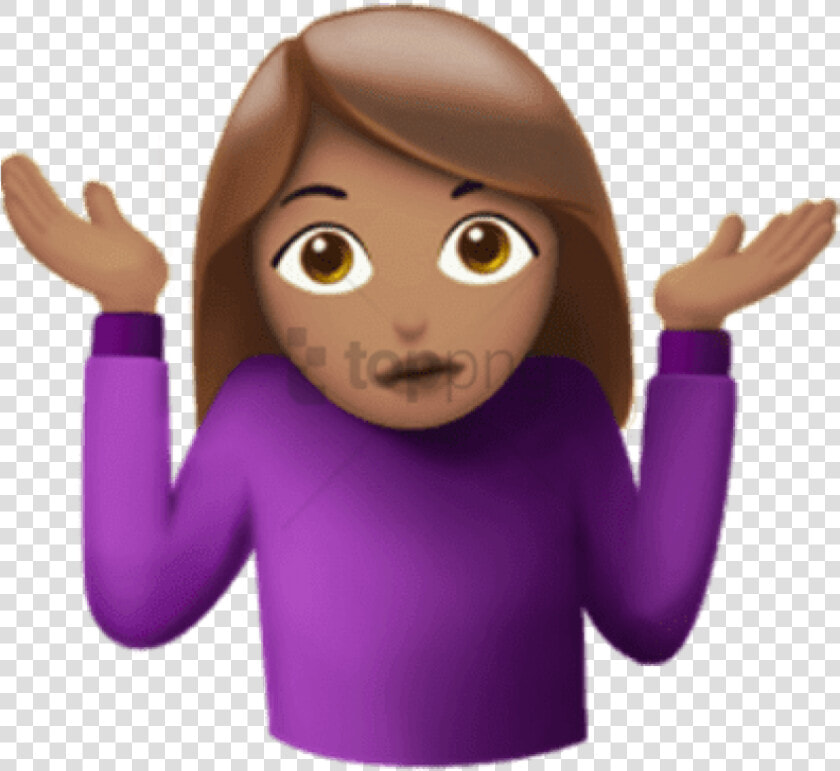 Cartoon animated Art thumb okay fictional Character sign   Girl Shrugging Shoulders Emoji  HD Png DownloadTransparent PNG