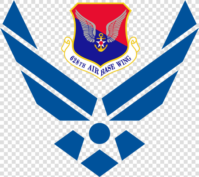 Air Force Wings With 628th Air Base Wing Logo   Air Force Symbol Png  Transparent PngTransparent PNG