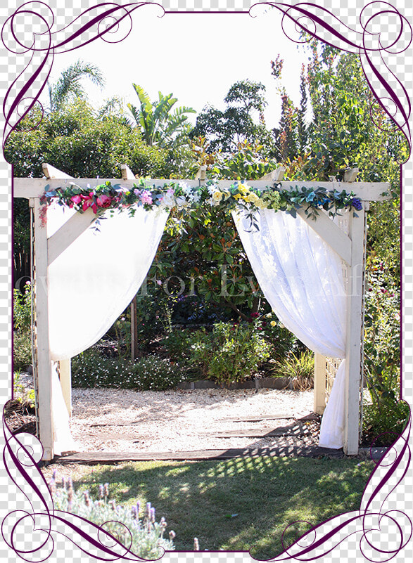 Rainbow Multicolor Wedding Arbor Arch Table Decoration   Backyard  HD Png DownloadTransparent PNG