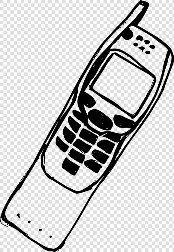 Transparent Cell Phone Clipart Png   Old Cell Phone Drawing  Png DownloadTransparent PNG