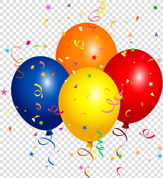 Confetti And Balloons Png Clipart Image   Birthday Balloons Clipart Png  Transparent PngTransparent PNG