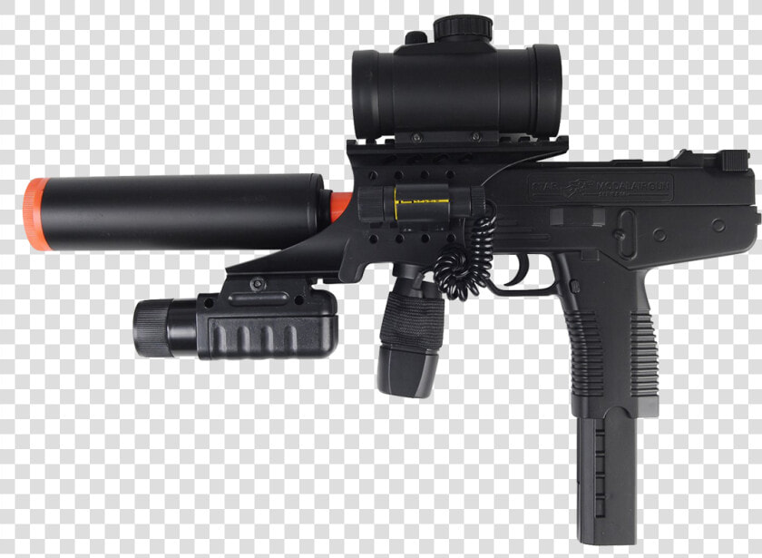 Uk Arms M30 Tmp Spring Smg Airsoft Smg Mock Suppressor   Airsoft Laser Flashlight  HD Png DownloadTransparent PNG