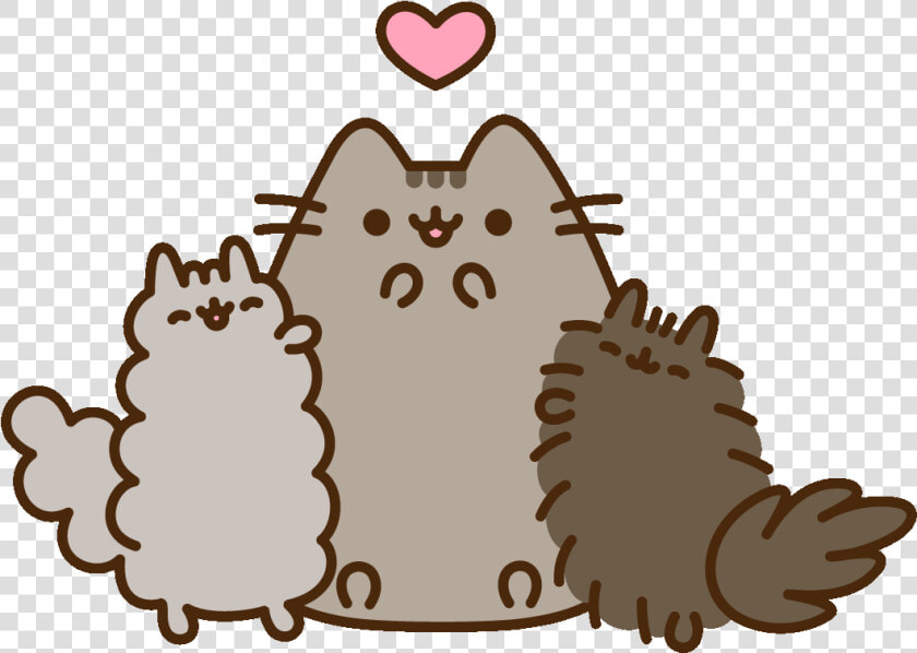 Cat Family Love Sticker By Pusheen Clipart   Png Download   Pusheen Pip And Stormy  Transparent PngTransparent PNG