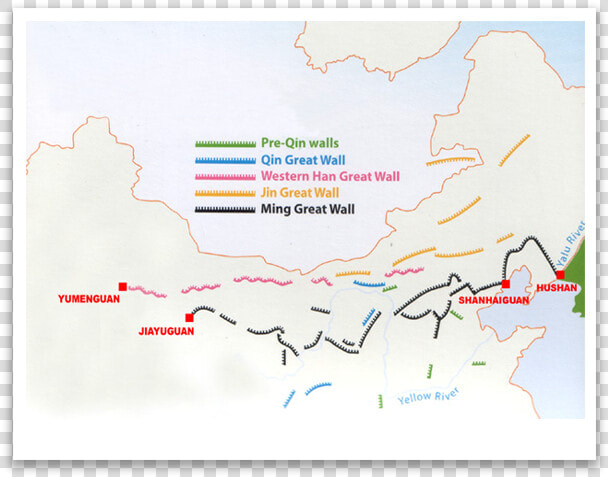 History Of The Great Wall Of China Map  HD Png DownloadTransparent PNG