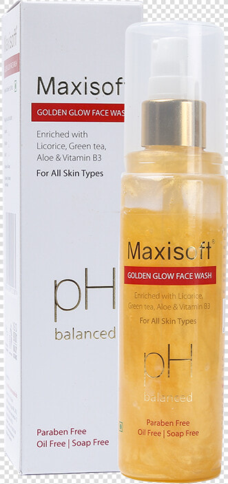 Maxisoft Golden Glow Face Wash   Cosmetics  HD Png DownloadTransparent PNG