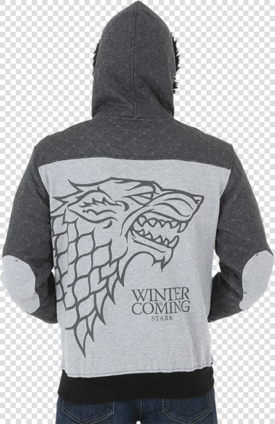 Winter Is Coming House Stark Zippered Hoodie   Game Of Thrones  HD Png DownloadTransparent PNG