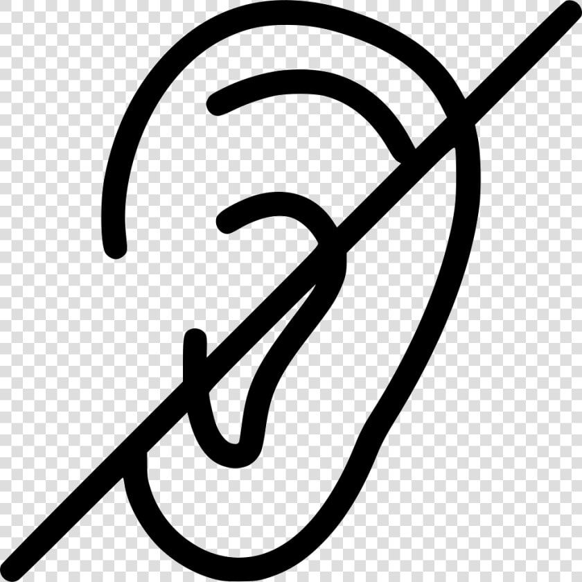 Ear   Deaf Clipart Black And White  HD Png DownloadTransparent PNG