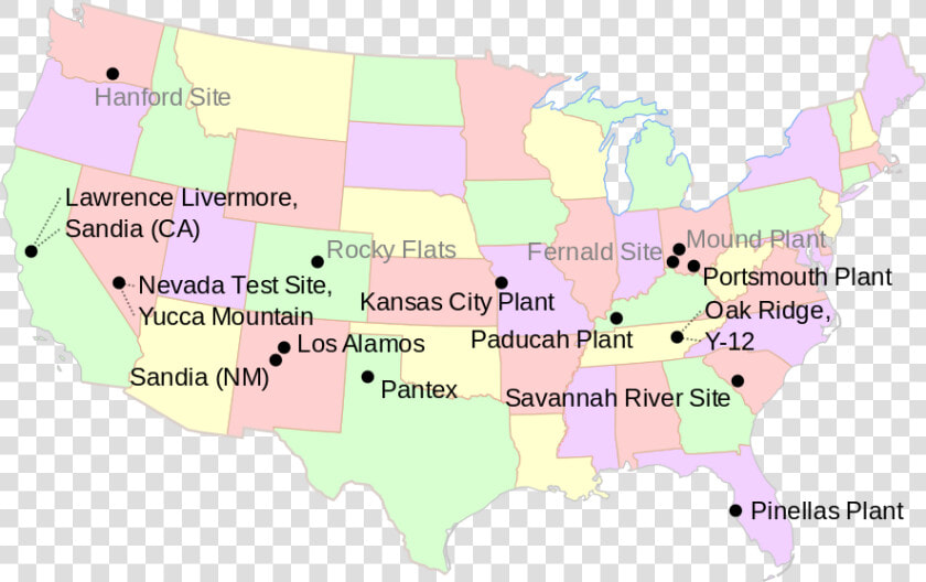 Usa Nuclear Sites   Nuclear Targets In The Usa  HD Png DownloadTransparent PNG