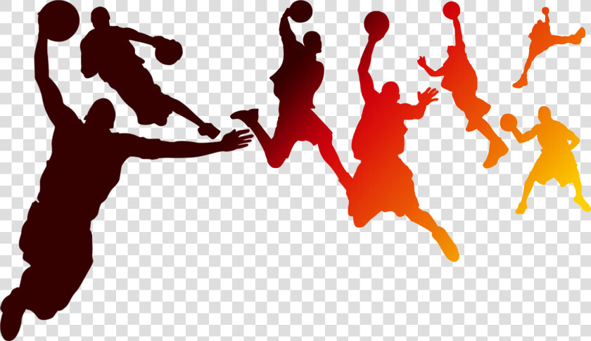 Playing Basketball Silhouette Figures Png Download   Basketball Team Png Free  Transparent PngTransparent PNG