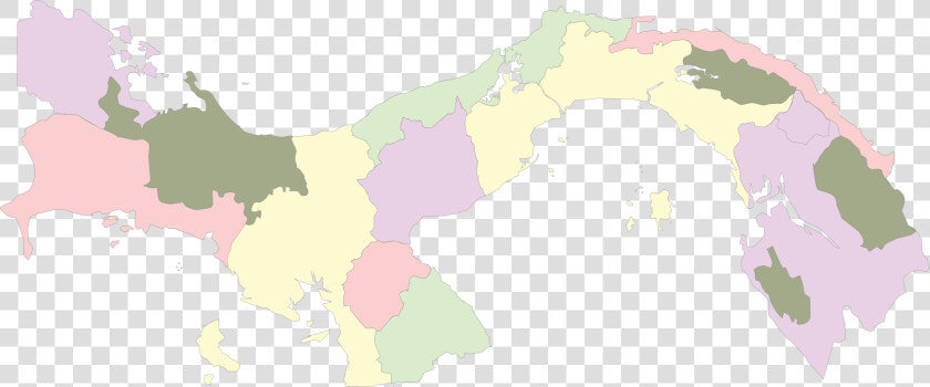 Colored Blank Map Of Panama   Panama  HD Png DownloadTransparent PNG