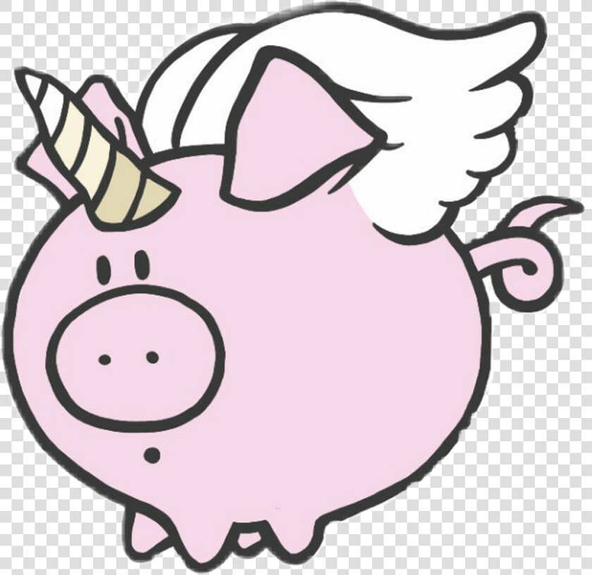 Cerdicorn Piggy Pig Unicorn Sticker   Unicorn Pig Png  Transparent PngTransparent PNG