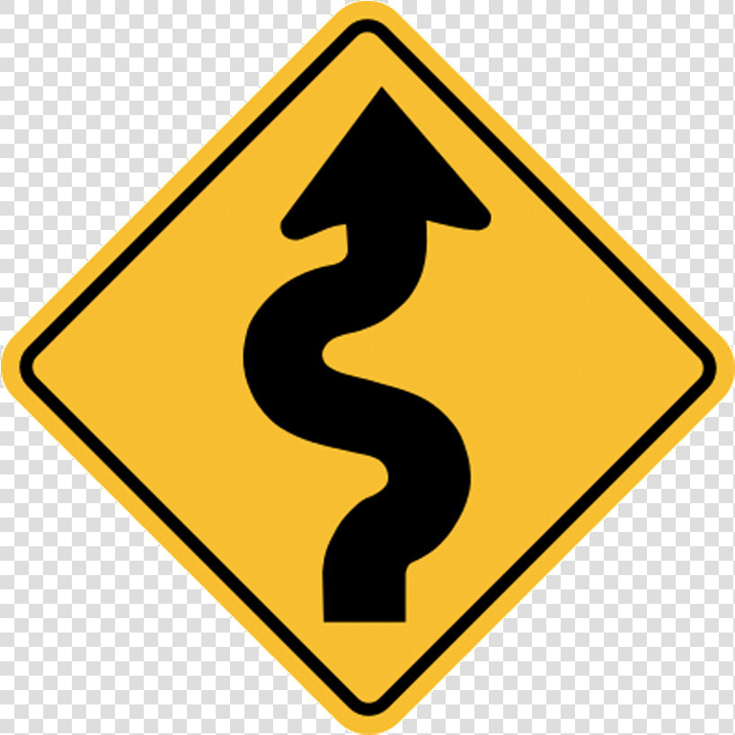 Squiggly Arrow Sign Meaning Clipart   Png Download   Road Curves Ahead Sign  Transparent PngTransparent PNG