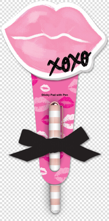 Xoxo Lips Sticky Pad With Pen   Heart  HD Png DownloadTransparent PNG