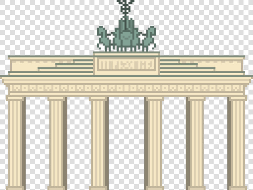 A Pixel Version Of The Brandenburg Gate In   Brandenburg Gate Png  Transparent PngTransparent PNG