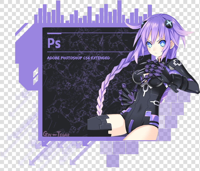 Png Animé Photoshop   Purple Heart Hyperdimension Neptunia Concept Art  Transparent PngTransparent PNG