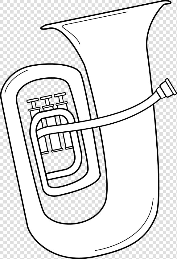 Black And White Tuba Design Free Clip Art   Black Tuba Marching Band  HD Png DownloadTransparent PNG