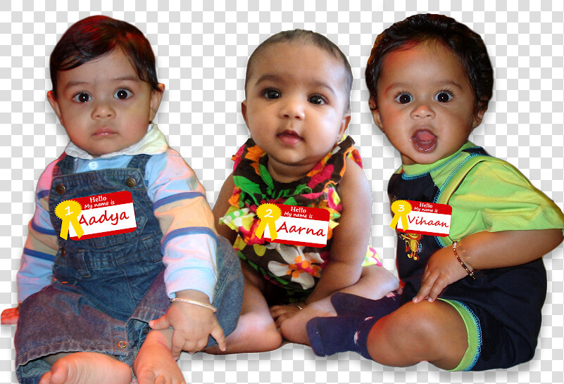 Aadya  Aarna And Vihaan Are Most Popular Indian Baby  HD Png DownloadTransparent PNG