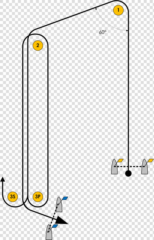 60 Degree Trapezoid Outer 2008 Sailing Olympics   W 4 Race Course  HD Png DownloadTransparent PNG