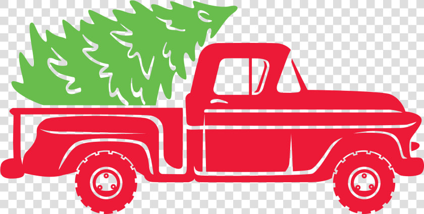 Clip Art Christmas Tree Truck Svg   Christmas Truck Svg Free  HD Png DownloadTransparent PNG