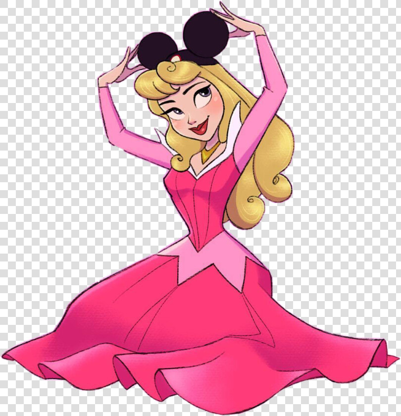 Aurora Sleepingbeauty Pink Disney Cute Cartoon Drawing   Cute Cartoon Drawings Disney  HD Png DownloadTransparent PNG