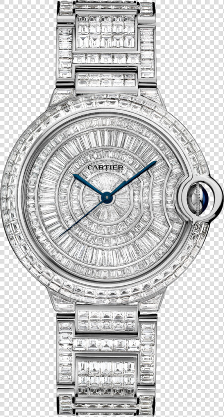 Transparent Diamond Watch Png   Cartier Ballon Diamond Watch  Png DownloadTransparent PNG