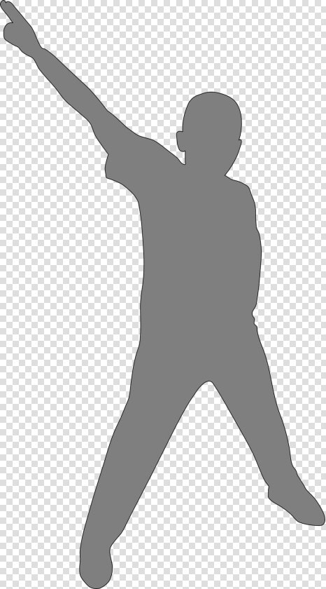 Man Pointing Finger Upward   Boy Dancing Silhouette  HD Png DownloadTransparent PNG