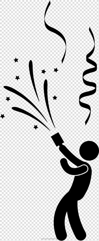 Streamers Coloring Page Clipart   Png Download   Festival Icon  Transparent PngTransparent PNG