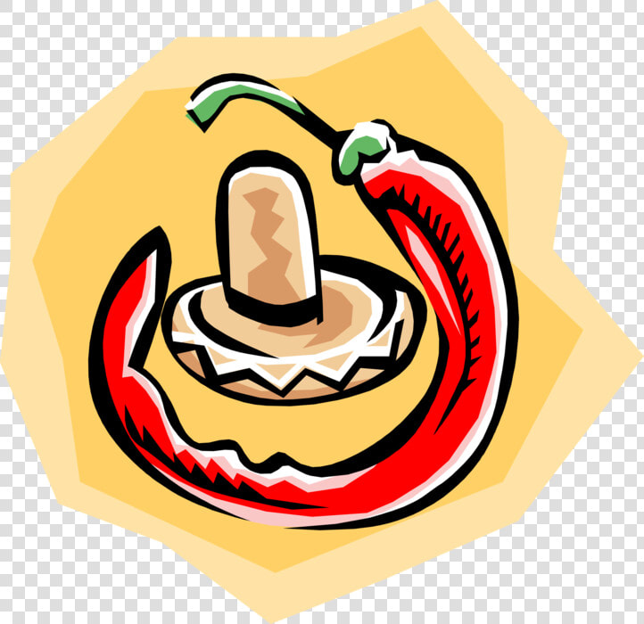 Vector Illustration Of Mexican Sombrero With Hot Chili   Illustration  HD Png DownloadTransparent PNG