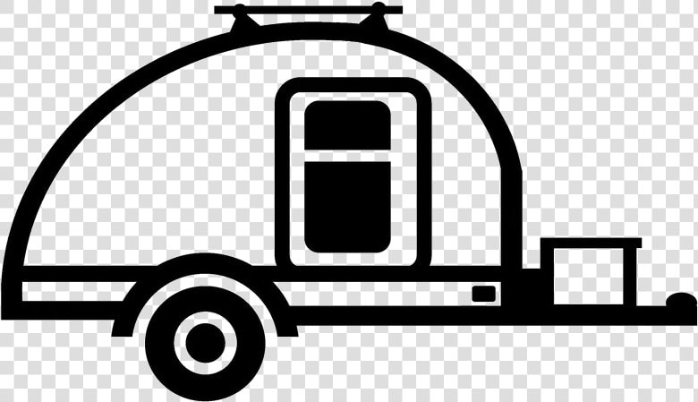 Custom Built Teardrops   Teardrop Trailer Black And White  HD Png DownloadTransparent PNG