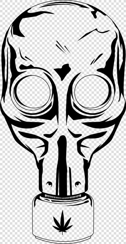 Gas Mask Drawing Cannabis   Cool Gas Mask Drawing  HD Png DownloadTransparent PNG