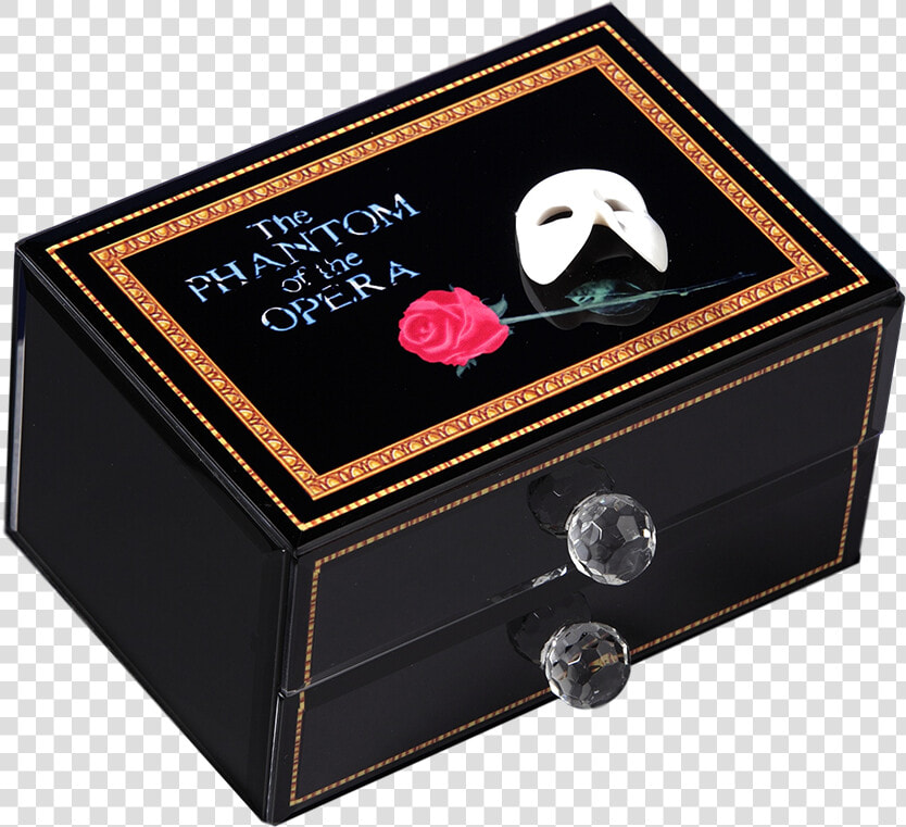 Mask  amp  Rose Glass Drawer Box Class   Fantasma De La Opera Caja Musical  HD Png DownloadTransparent PNG