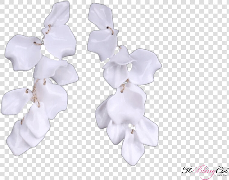 The Bling Club White Rose Petal Dangle Earrings   Orchid  HD Png DownloadTransparent PNG