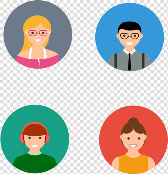 Flat Avatar Icons Ui Web Icon Branding Vector Illustration  HD Png DownloadTransparent PNG