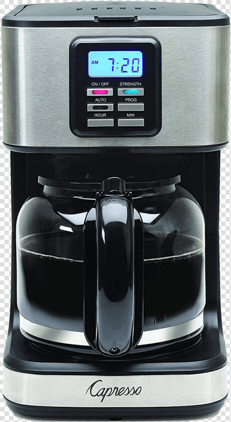 Capresso Sg220 12 cup Glass Carafe Stainless Steel   Capresso Sg220  HD Png DownloadTransparent PNG