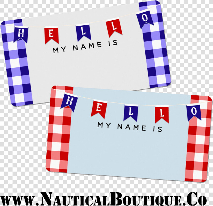 Name Tag   Png Download   Picnic Themed Name Tag  Transparent PngTransparent PNG