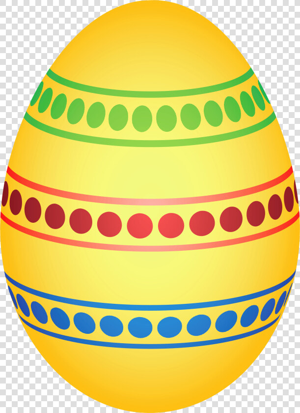 Yellow Colorful Dotted Easter Egg Png Clipairt Picture   Yellow Easter Egg Png  Transparent PngTransparent PNG