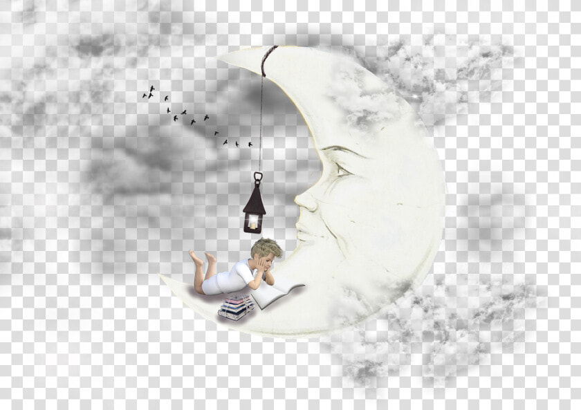 Moon  Clouds  Dream  Lantern  Sky  Boy  Child  Books   Moon Dream Png  Transparent PngTransparent PNG