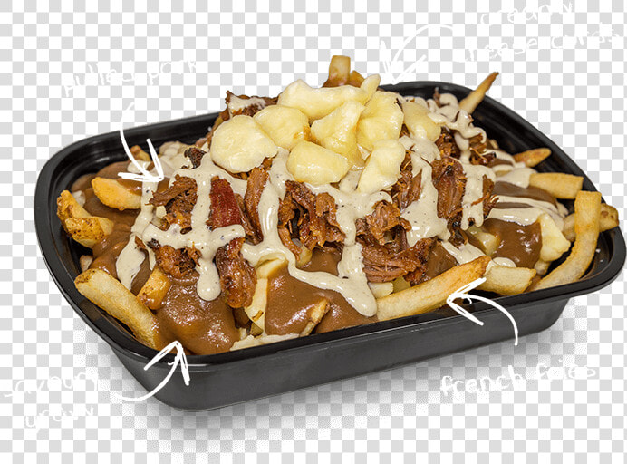 Champ Burger Pulled Pork Poutine   Ice Cream  HD Png DownloadTransparent PNG