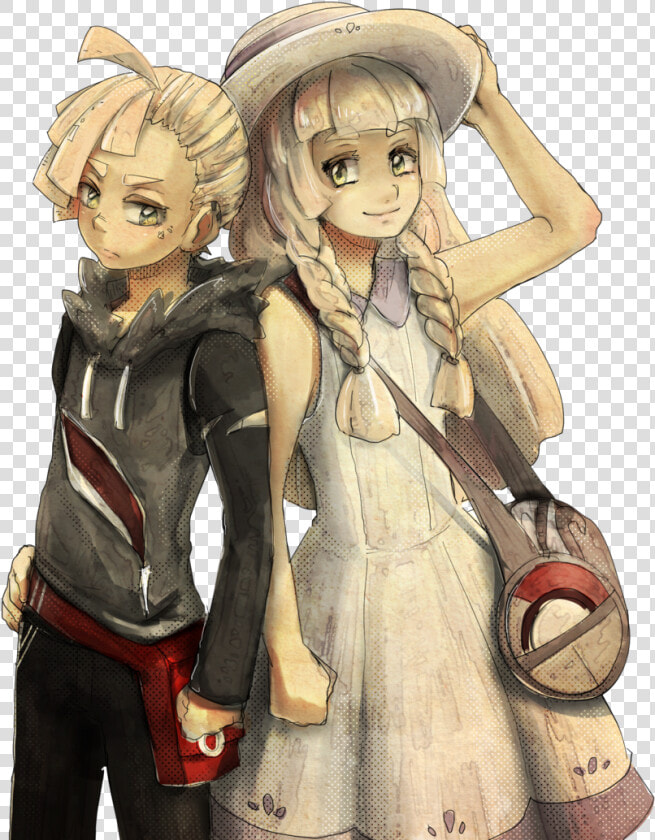 Gladion And Lillie   Pokemon Lillie And Gladion Fan Art  HD Png DownloadTransparent PNG