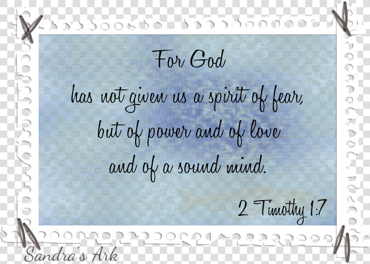 2 Timothy 1 V 7  HD Png DownloadTransparent PNG