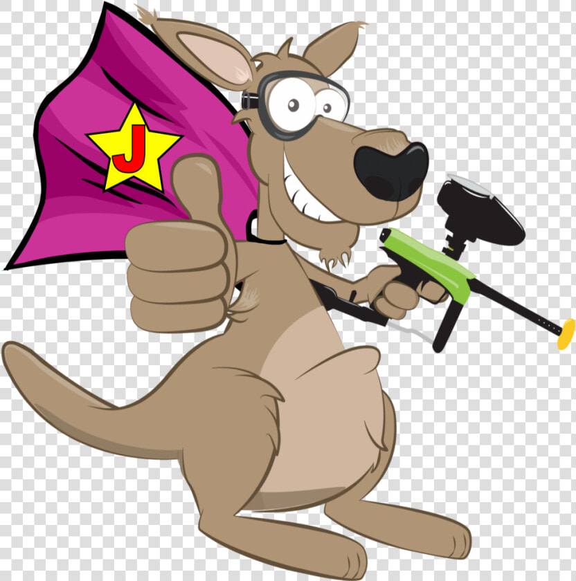 Jack S Paintball Super Hero Kangaroo   Superhero Kangaroo Cartoon  HD Png DownloadTransparent PNG