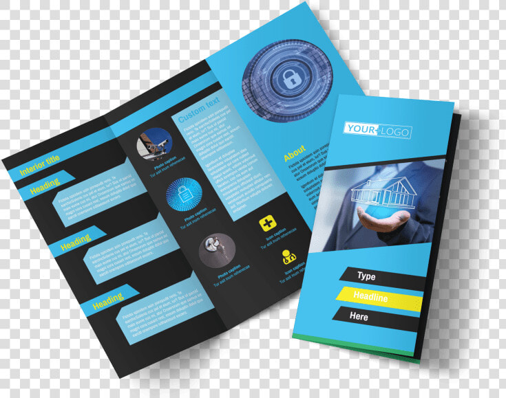 Home Security Service Brochure Template Preview   Brochure Design Tri Fold Png  Transparent PngTransparent PNG