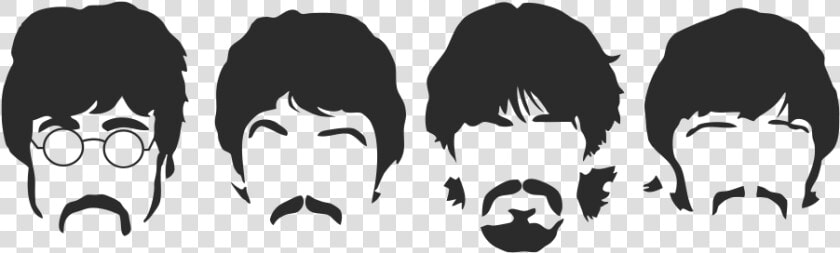 The Beatles Abbey Road Image Silhouette Help   Beatles Faces Logo  HD Png DownloadTransparent PNG