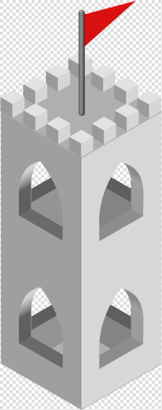 Tower   3d Isometric Drawing Of A Watchtower  HD Png DownloadTransparent PNG