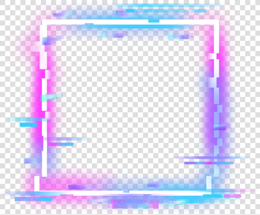  square  glitch  border  neon  error  geometric  frame   Glitch Error Overlay Png  Transparent PngTransparent PNG