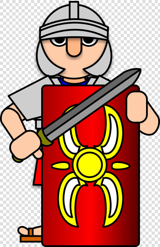 Clipart Shield Cartoon   Roman Soldier Clipart  HD Png DownloadTransparent PNG