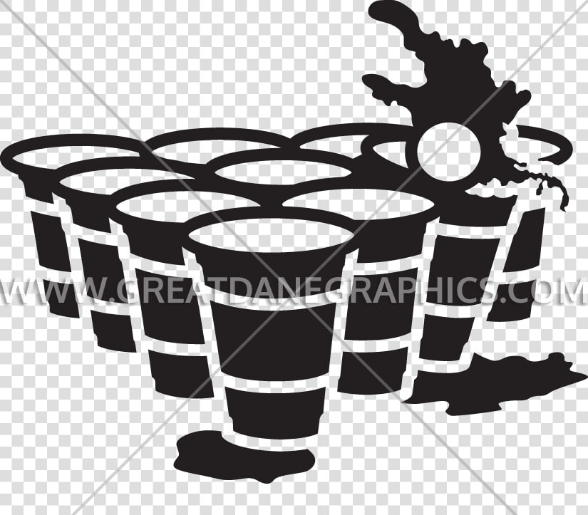 Clipart Beer Black And White   Black And White Beer Pong  HD Png DownloadTransparent PNG