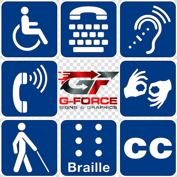 Ada Compliant Signs By G force Signs  amp  Graphics   Americans With Disabilities Act  HD Png DownloadTransparent PNG