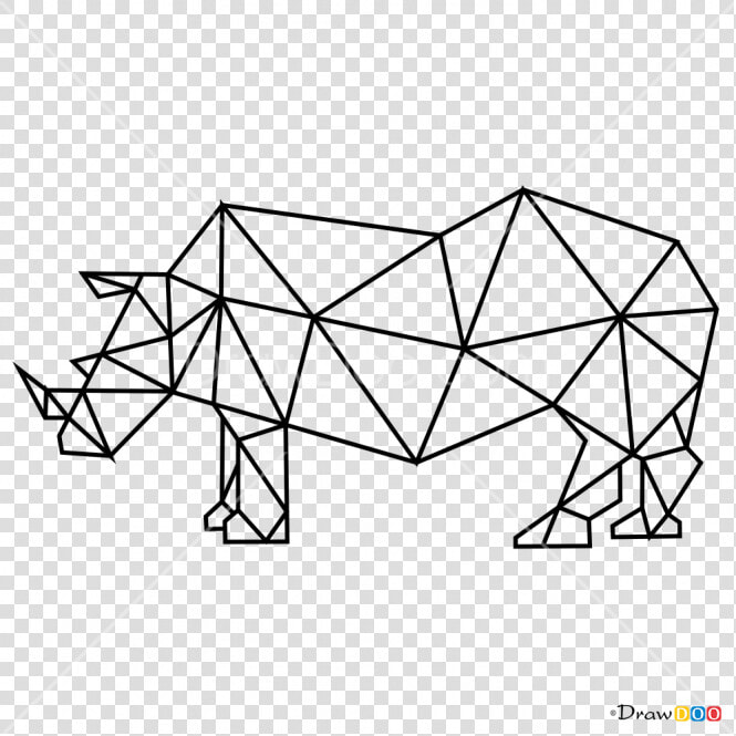 How To Draw Rhino   Rhino Polygon  HD Png DownloadTransparent PNG